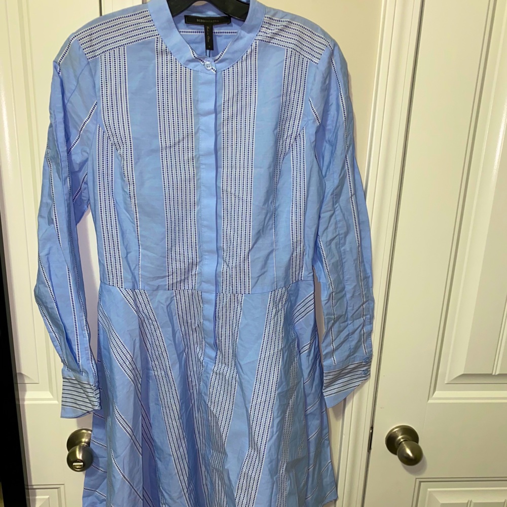 Blue striped dress